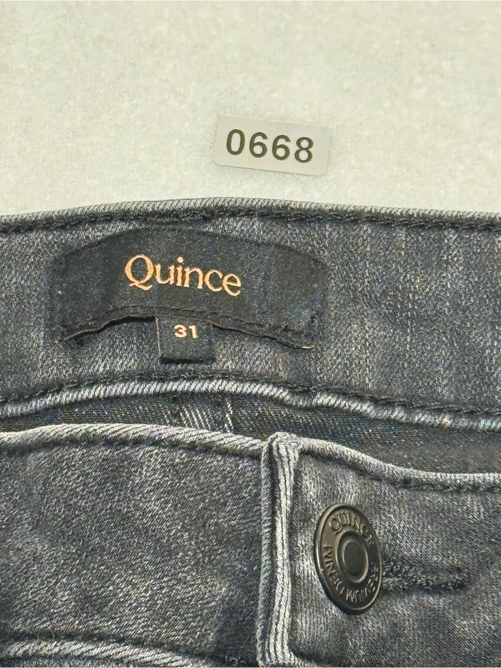Quince Bella Stretch Wide Leg Jeans in Faded Black - Size 31 - Picture 2 of 10
